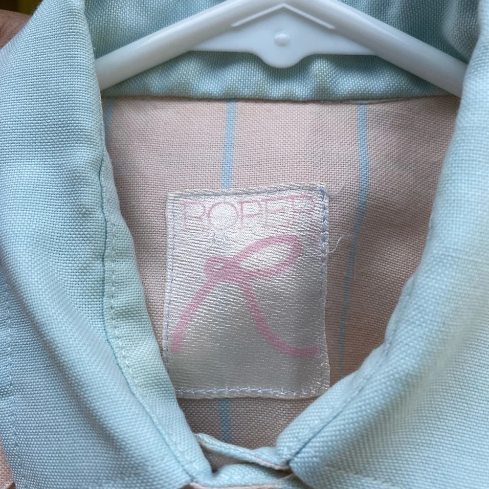 VINTAGE ROPER Stripped Western Button Shirt - Picture 3 of 4